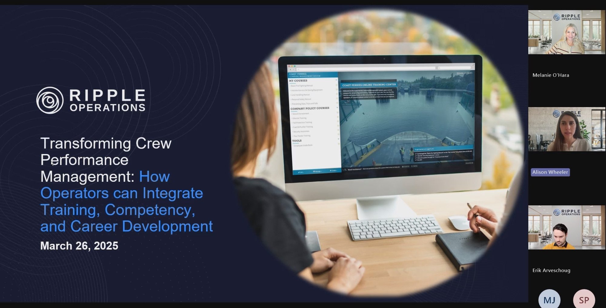 Webinar screenshot - Transforming Crew Performance Management